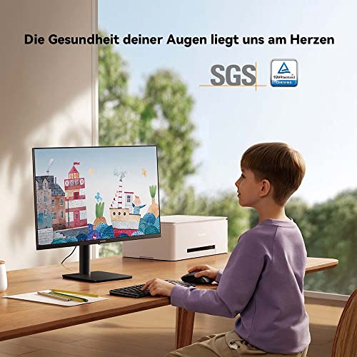 HUAWEI Mateview SE 23,8 Zoll Monitor, FHD FullView Display 1920x1080, 75hz, DCI-P3, HDR-Farben, SGS geringe visuelle Ermüdung, E-Book Modus, DP, HDMI, Schwarz, HDMI Kabel in box, Deutsche Version – Bild 5