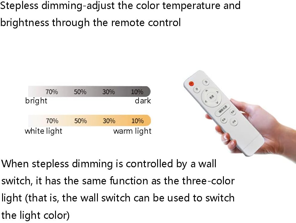 15.7 inch 24W round Led Ceiling Light,Dimmable Modern Ceiling Lamp with Remote Control,Minimalist Design Ceiling Light Chandelier for Bedroom Dining Room Kitchen Office (Black White Light)/D