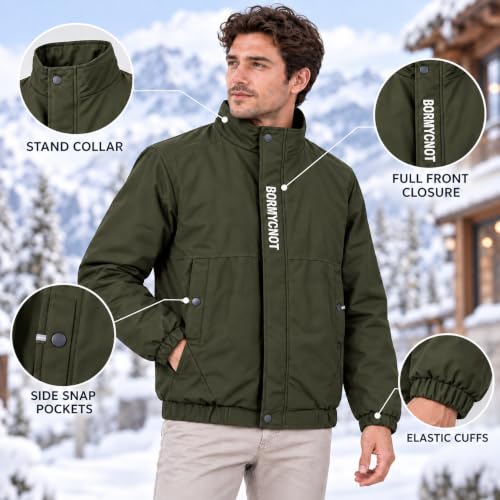 Image of Men's Stylish Winter Jacket, Full Sleeve, Regular Fit, Windcheater & Zipper Closure jacket