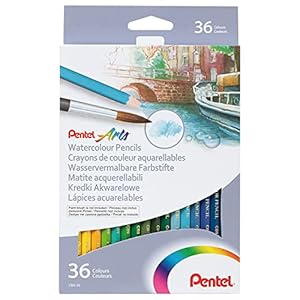 Pentel CB9 Aquarellstifte, 36 Farben