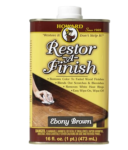 Image of Howard Products RF8016 RF3016 Restor-A-Finish, 16 oz, Ebony Brown, 16 Fl Oz