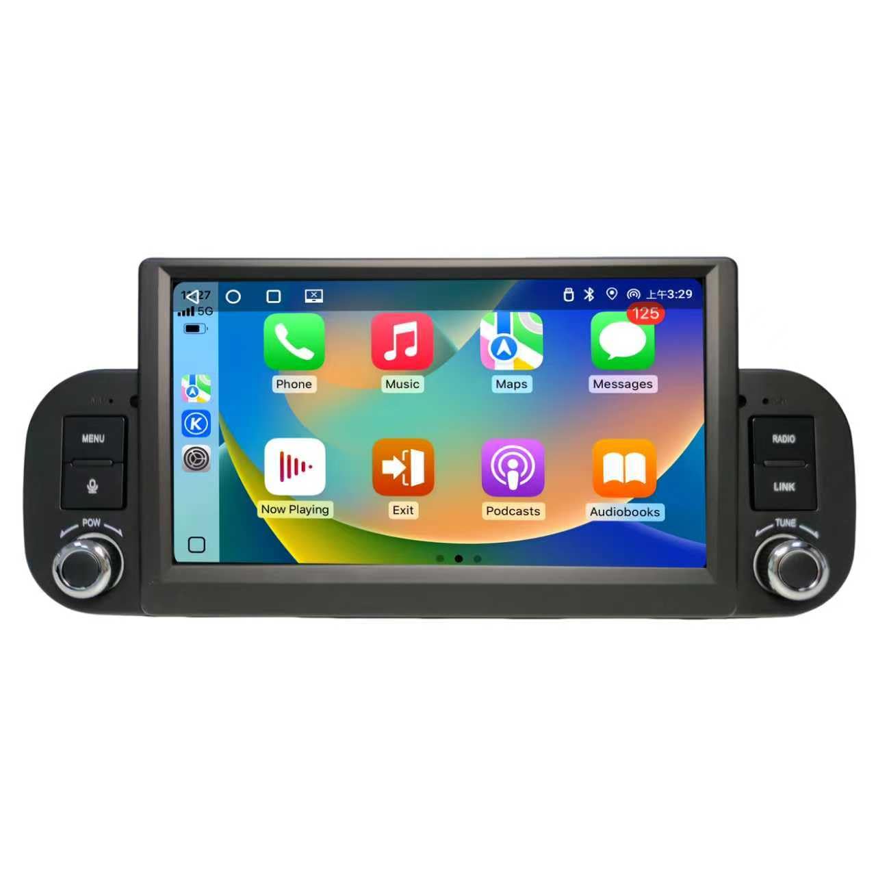 Autoradio per Fiat Panda 2013-2020 con Carplay/Android Auto/Mirrorlink Radio Schermo tattile Supporto, Bluetooth/FM/AM/USB/EQ 7 pollici Touchscreen