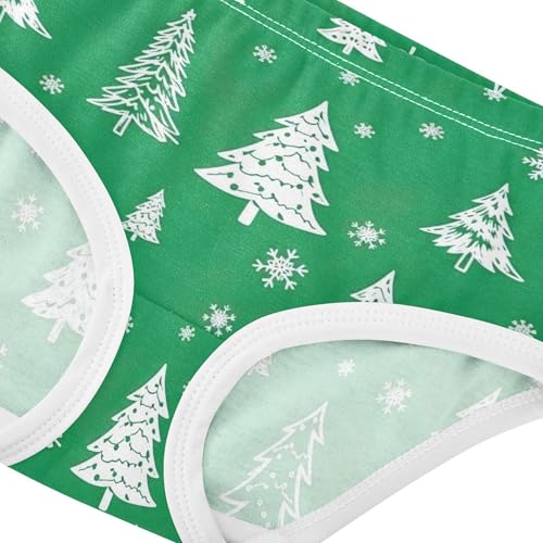 Cotton Girls Underwear Toddlers Christmas Trees Snowflakes Green Little Girl Panties Animals Briefs Girls Undies 2t4