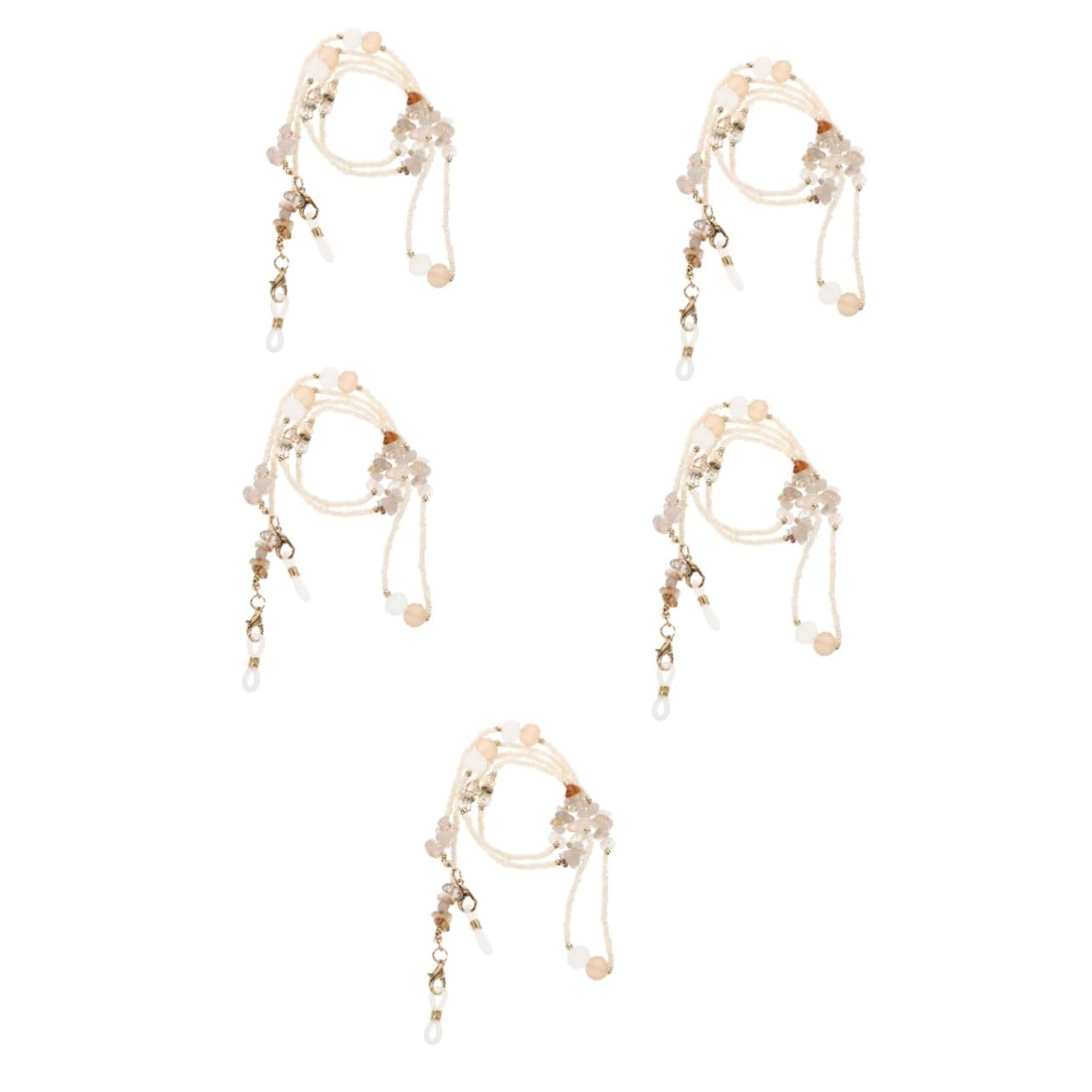 LIFKOME 2Pcs Occhiali Di Cristallo Catena Occhiali Da Sole Catene Per Le Donne Catena Per Occhiali Catena Di Per Gli Occhi Maschera Collana Catena Di Perline