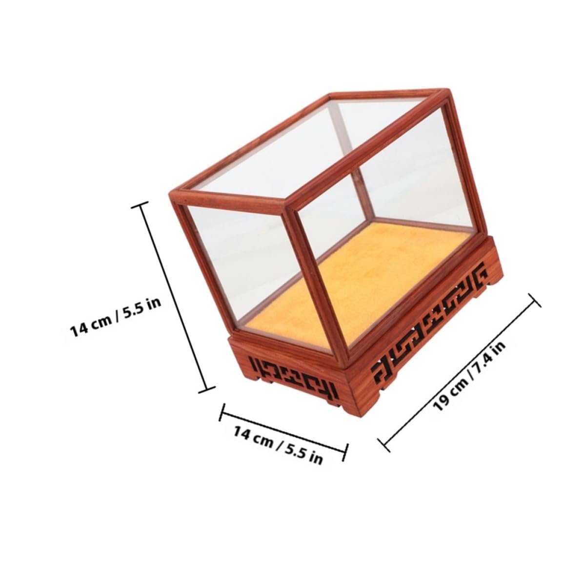 Zerodeko Caja de Exhibición Transparente para Artesanías de Vidrio