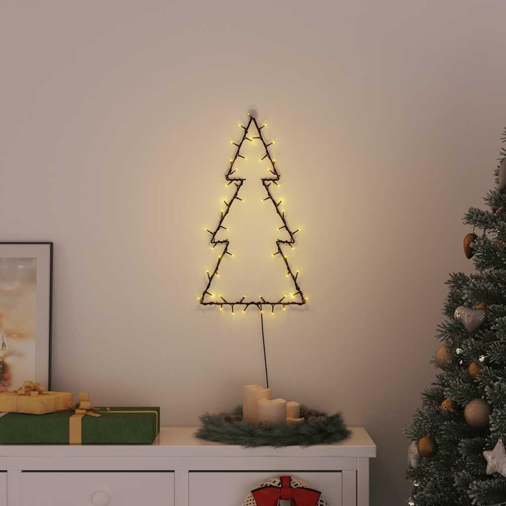 Éclairage de Noël - Silhouette d'arbre de Noël avec 80 LED - 8 effets lumineux - Port USB - Résistant aux intempéries IP44 - Idéal pour fenêtre, intérieur et extérieur