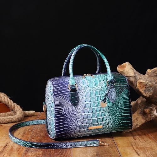 Image of Makcr Joacbv Top-Handle Crocodile Purses For Women Crossbody Leather Bags Trendy Large Capacity Tote with Shoulder Strap
