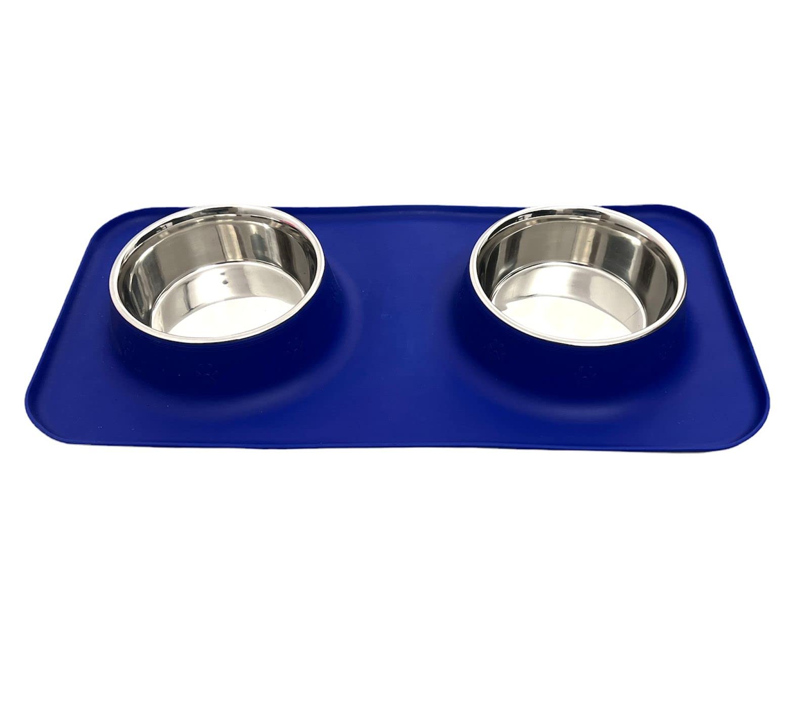DOGTOWN Rectangle Silicone Double Dinner with Stainless Steel Bowl Dog Food Feeder (Blue) (B0B9G9LWZJ) Amazon Price History, Amazon Price Tracker