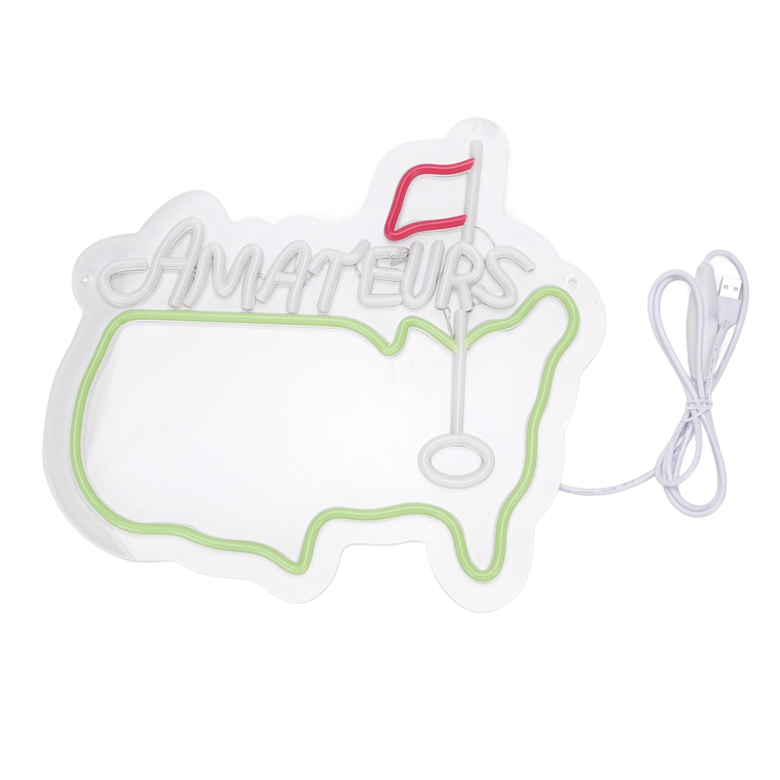 Jeffergarden Neon Schild Amateur, LED Golf Neon Licht Grün Dimmbar Wand,