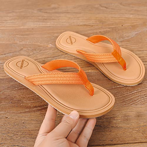 Saidoteto Women's Flip Flops Flat Sandal Casual Summer Thongs Comfort Slip-on Sandal Beach Wear4