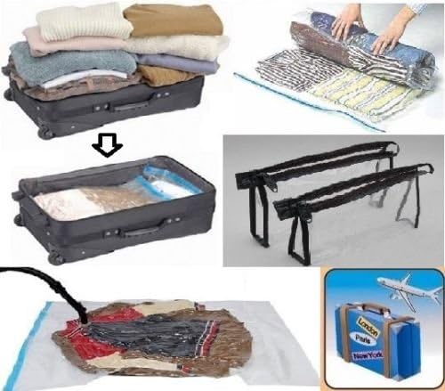 17 Travel Pack Medium Large Luggage TSA Carry On Toiletry Pouch and Vacuum Space Saver bag