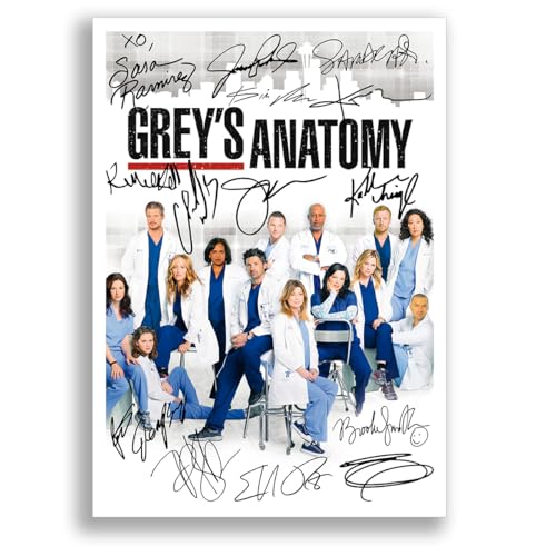 Mounted Gifts Trading Greys Anatomy Cast Signed Autograph Signature A4 Poster Photo Print Photograph Wall Art Picture TV Show Series Season DVD Boxset Present (A3 POSTER ONLY)