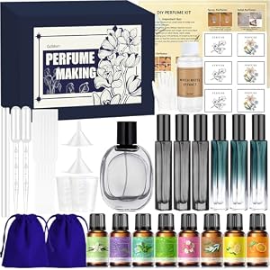 Perfume Making Kit- DIY Cologne Making Kit for Men, Make Your Own Scent with Essential Oil, Spray Bottle, Men’s Fragrances Maker, Scent Set, Perfume Gifts for Women Girls Boyfriend