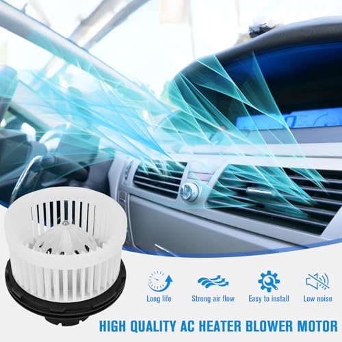 Image of AC Blower Motor Compatible with 1999-2007 Chevy Avalanche Silverado Suburban Tahoe GMC Sierra 1500 2500 3500 HD Yukon Cadillac Escalade EXT ESV Replaces 15-81647, 89019321, 35143, 1581647