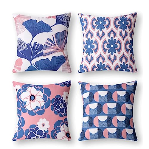 Housses de coussin 45x45cm fleurs de feuillage déhoussables et lavables en machine - 2