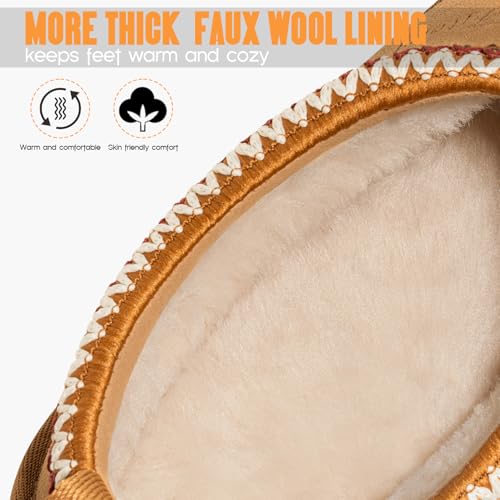 Image of FITORY Women's Suede Slipper Platform Short Mini Boots for Winter