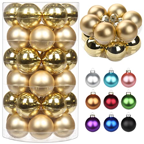 🎅【Corazione Perfetta】il set di palline di Natale è una grande aggiunta alla decorazione natalizia e per le feste. Decorazione perfetta per la casa per una variegata esposizione di Natale, matrimonio, fidanzamento, anniversario, festa, come decorazione da appendere su rami di alberi, centrotavola.