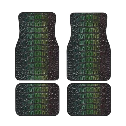 Alfombrillas para coche de agua dulce con estética de piel de cocodrilo y acabado premium