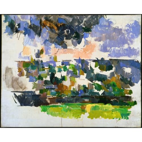 Toile Cézanne Le jardin des Lauves pour décorer un grand mur de salon moderne