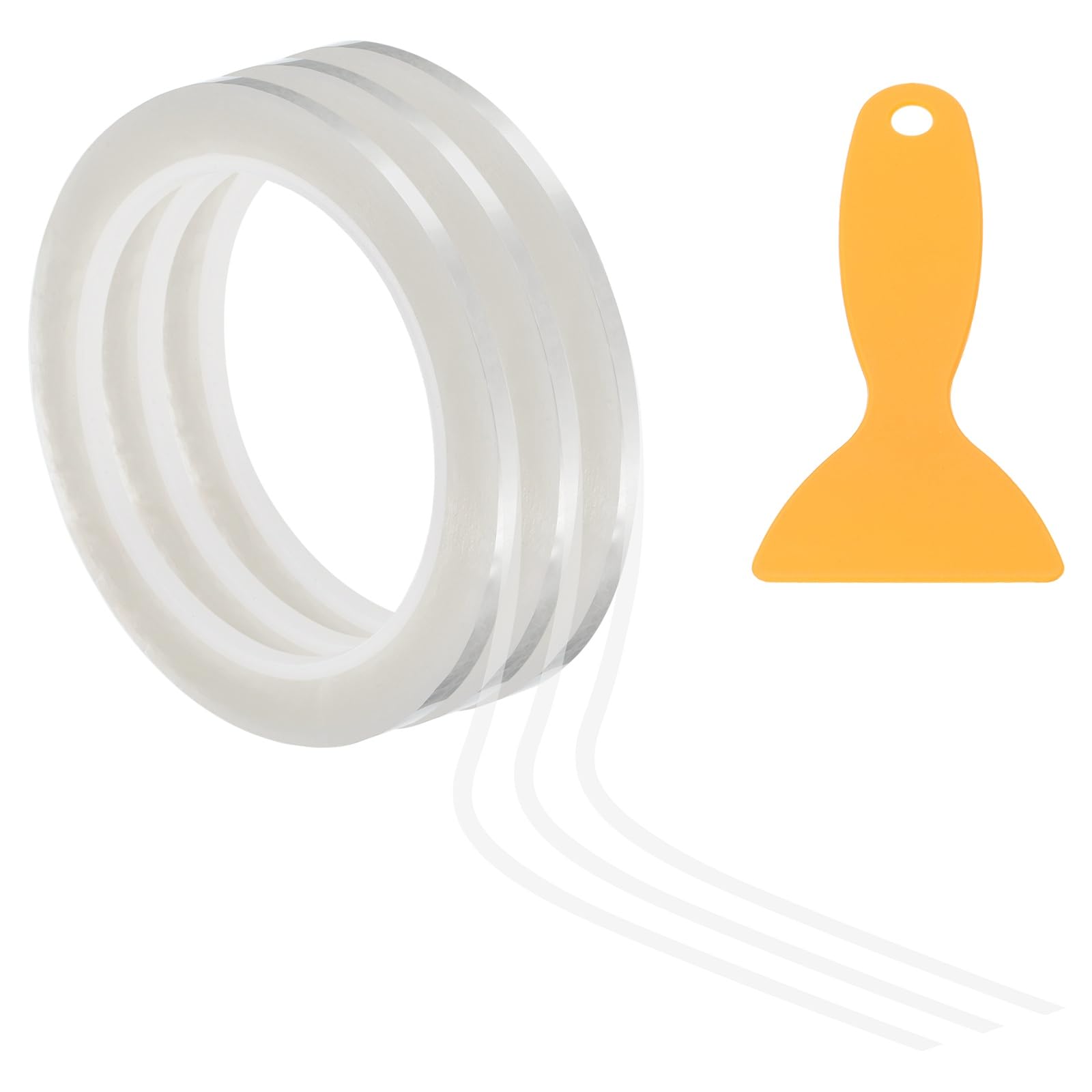 PATIKIL 3mm x 66m Whiteboard Tape,Thin Dry Erase Tape,Clear,3 Pack — image 1