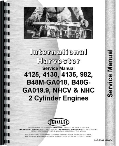 International Harvester 4130 Compact Skid Steer Loader Engine Service Manual      Unknown Binding