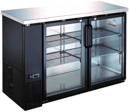 Wide Back Bar Swinging Glass Door Cooler