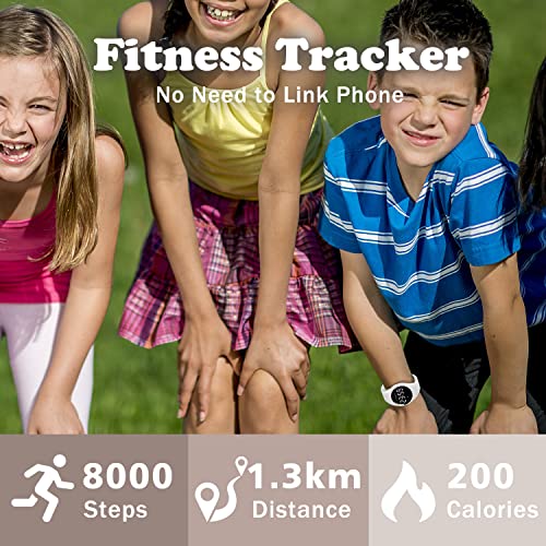 Kids Digital Watch for Boys Girls,Sports Watch with Fitness Tracker Pedometer Vibration Alarm for Ages 5-15 No App Needed Waterproof Watches for Kids3