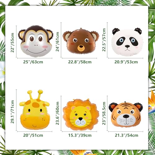 Pixhotul QQ1 12 Pcs Animal Balloons, Safari Party Decorations thumb #2