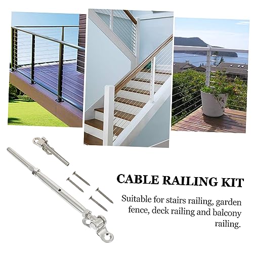 Angoily 1 set Kit de Cable Railing Con Tensor Toggle para Accesorio de Poste para Proyectos de Barandales miniatura 3