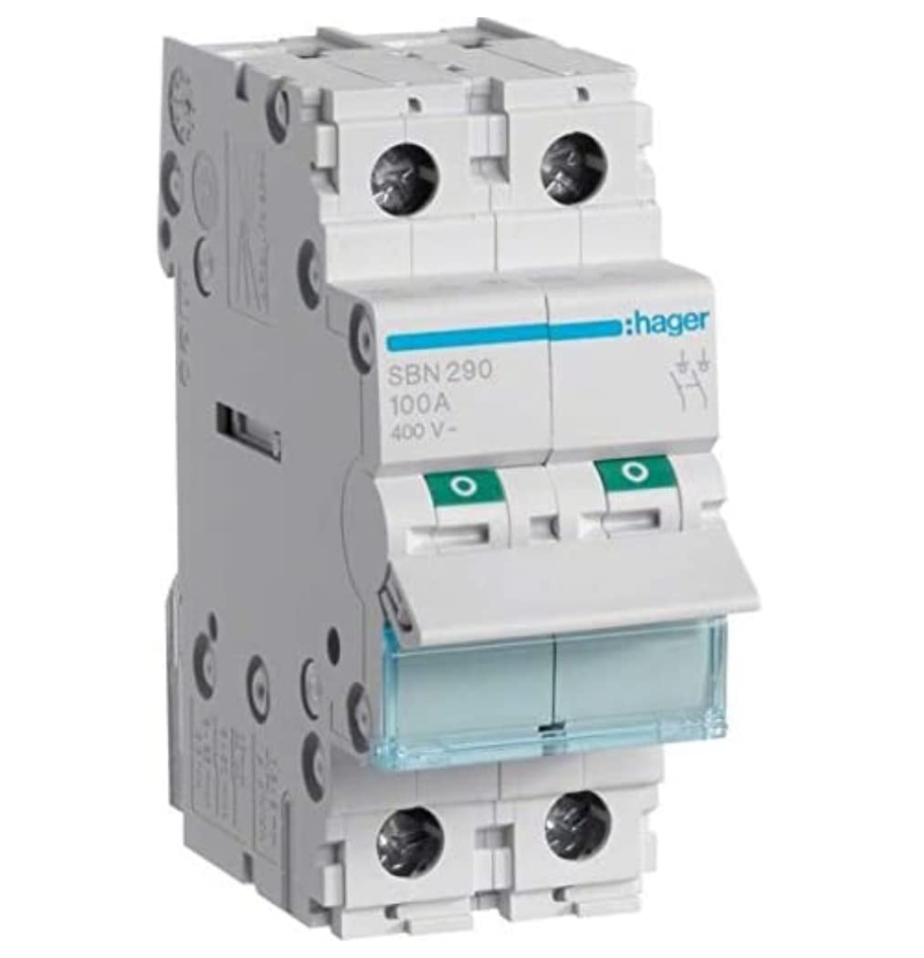 Hager sb – Modular Switch Cut Sb 2 Pole 100a