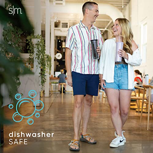 Simple Modern Plastic Tumbler With Lid And Straw | Reusable Bpa Free Iced Coffee Cups Double Wall Smoothie Cup | Gifts For Women Men Him Her | Classic Collection | 24Oz | Sea Glass Sage #TOP2