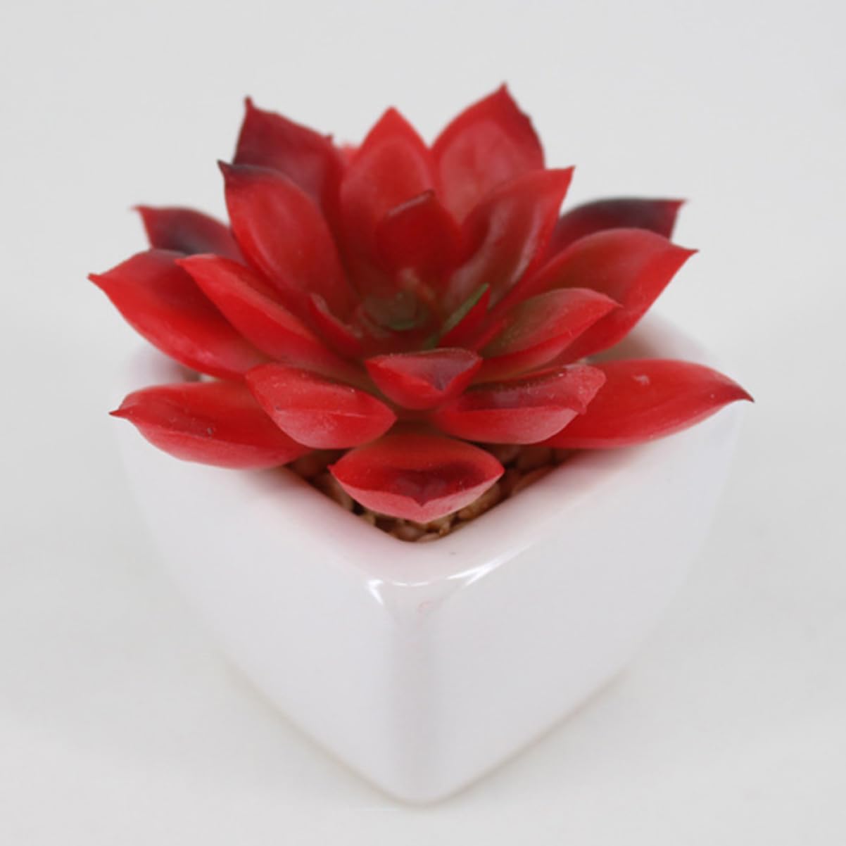Cabilock Kunst-sukkulenten-Bonsai Töpfen Mini-Pflanzen-Ornament aus Keramik Künstliche Gartenpflanze für Schreibtisch-Regal-fensterbank-Dekoration zu Gießen