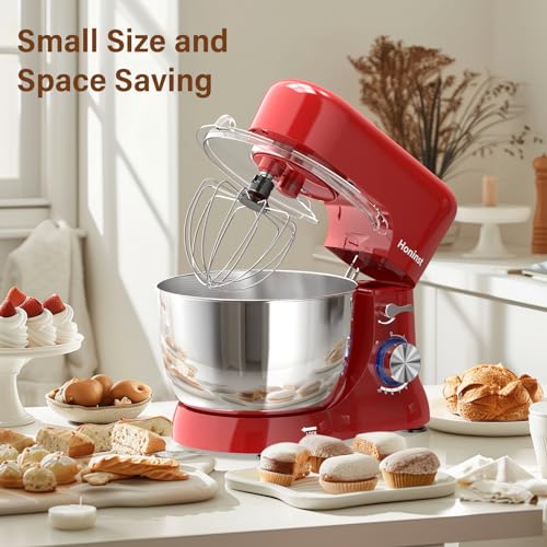 Stand-Mixer-3-In-1-10-Speed-660W-6QT-Tilt-Head-Food-Mixer-Electric-Mixer-with-Bowl-Dough-Hook-Whisk-and-Beater-Kitchen-Mixer-for-Baking-Cake-and-Most-Home-Cooks-Red