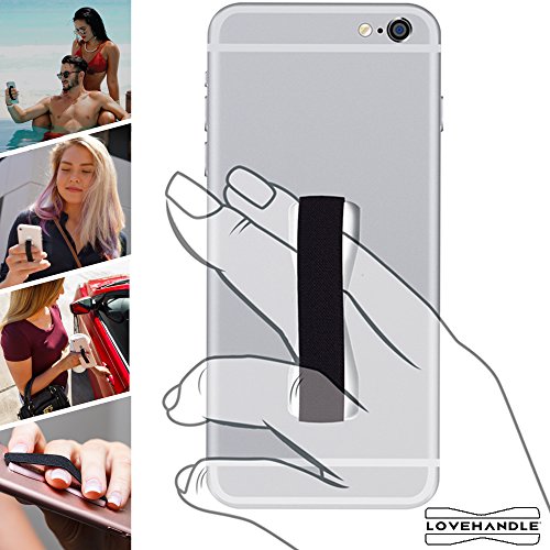 Image of LOVEHANDLE Original Phone Grip - Black Strap, White Base