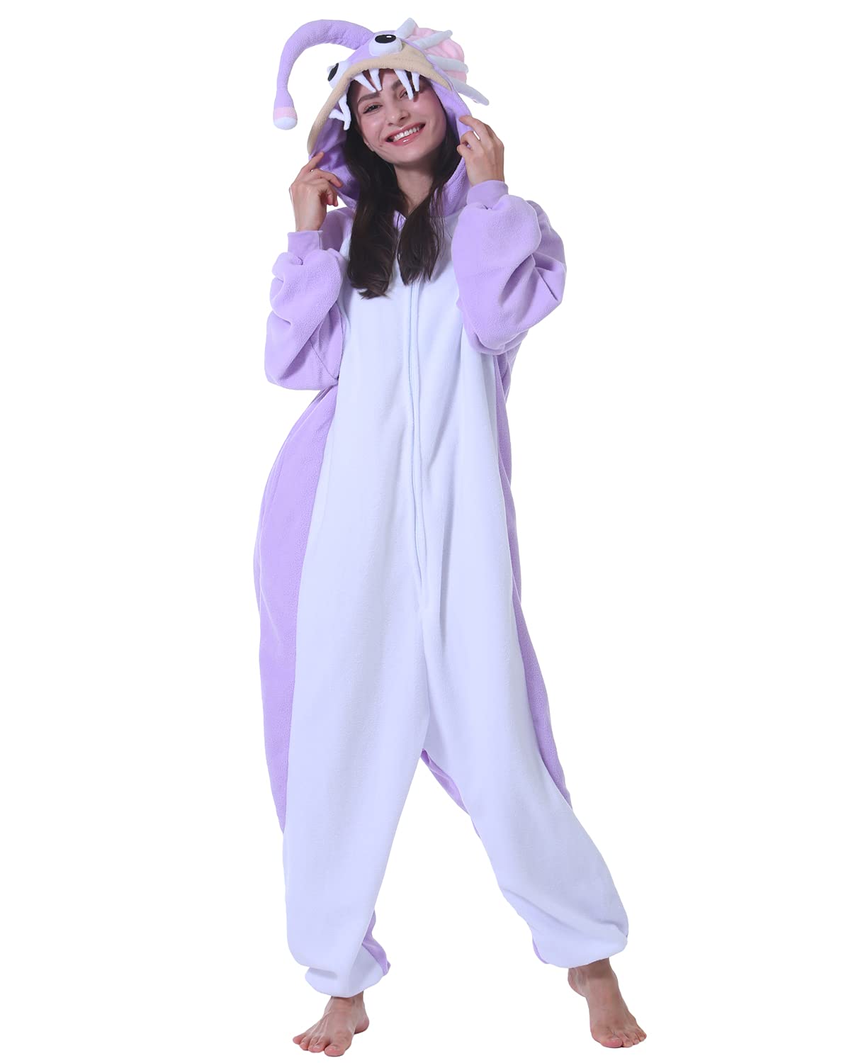 SAMGU Adult Onesie Animal Halloween Cosplay Costume One Piece Pajamas for Women and Men
