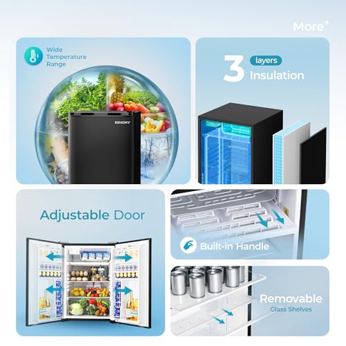 Euhomy RSD-44H 4.4 Cu.Ft Mini Fridge With Freezer, Single Door Compact Refrigerator thumb #4