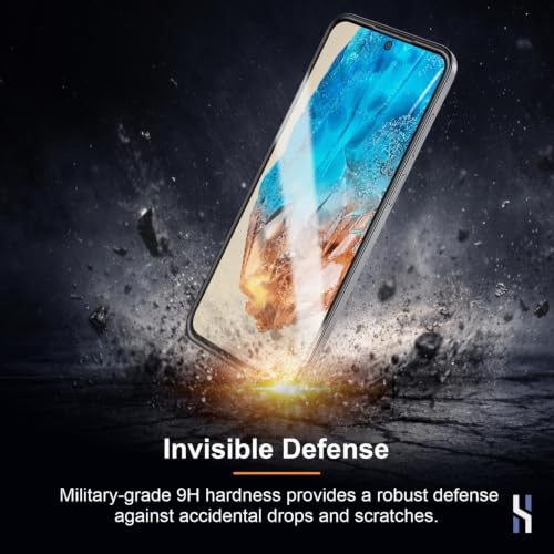 Image of Tempered Glass for Samsung Galaxy M35 (6.6 Inch) Military Grade 9H Screen Guard, Anti-Scratch, Shatterproof, Edge-to-Edge Full Coverage - Black Border