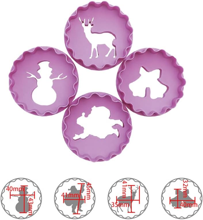 16 Pieces Sugarcraft Mould Snowman Animal Environmentally Cake Decoration Christmas Food-grade