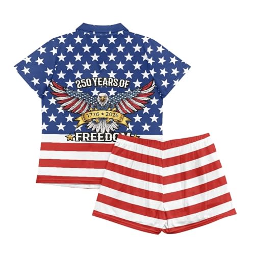 Image of Women's Short Sleeve Sleepwear Button 2 Piece Plus Size Pajamas Casual Soft Stretchy Funny Nightwear with Pockets