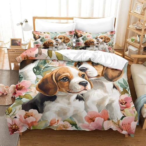 Housse de couette 3D microfibre ultra douce lit king 220x240 fermeture éclair