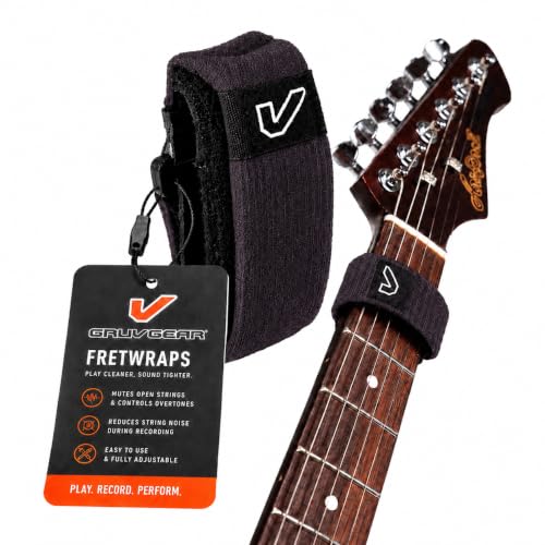Image of Gruv Gear FretWraps Wood 'Ebony' String Muter 1-Pack, Large, Ebony Wood