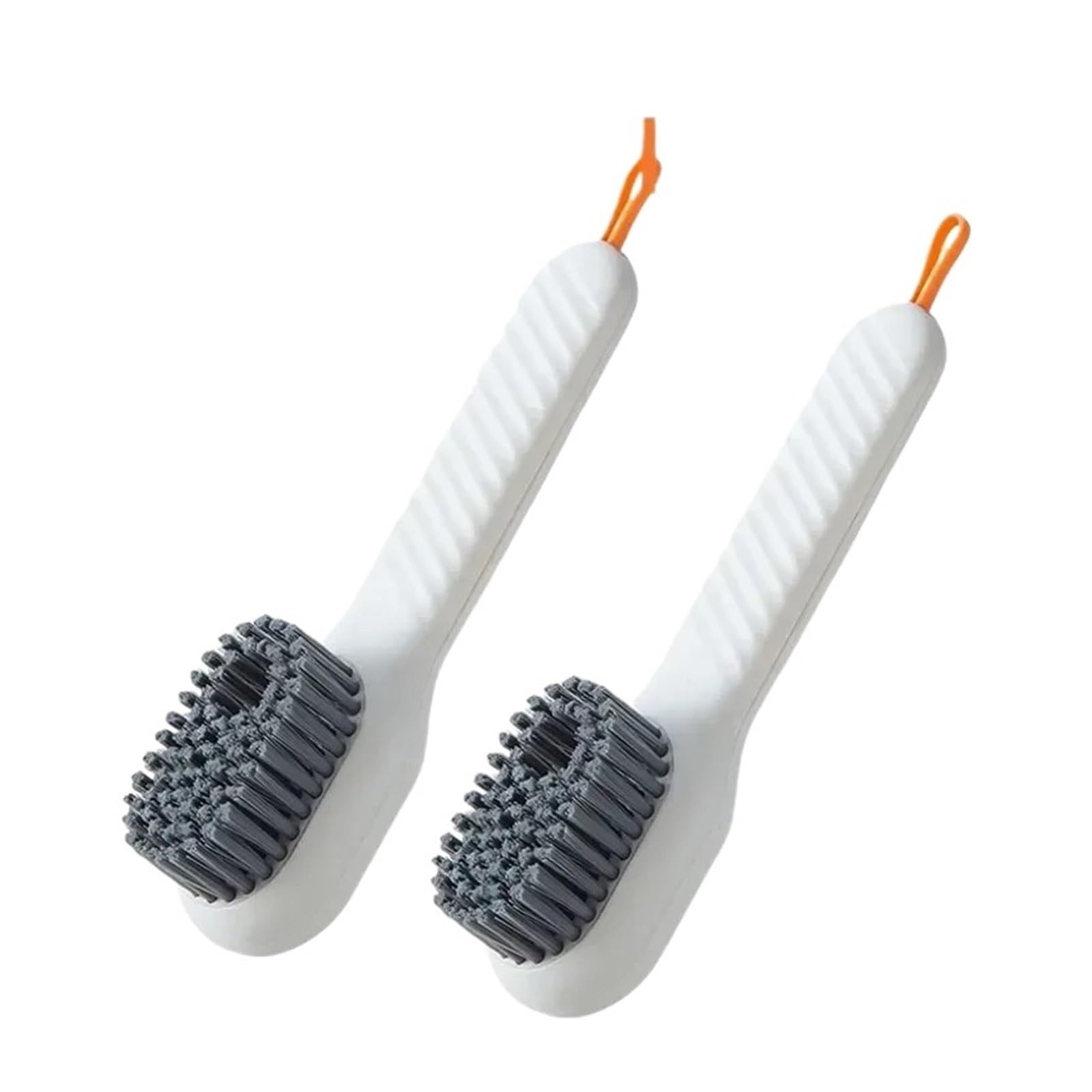 1/2 pz spazzola per scarpe automatica scarico liquido spazzola pulizia pulizia pulitore multifunzione strumenti di pulizia spazzola abbigliamento (2 pezzi bianco)