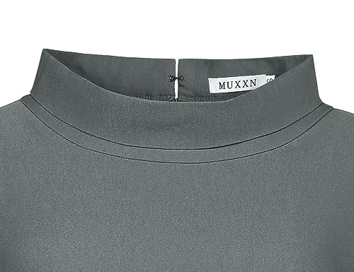 Image of MUXXN Women's 1950s Vintage 3 /4 Sleeve Elegant Collar Cocktail Evening Dress