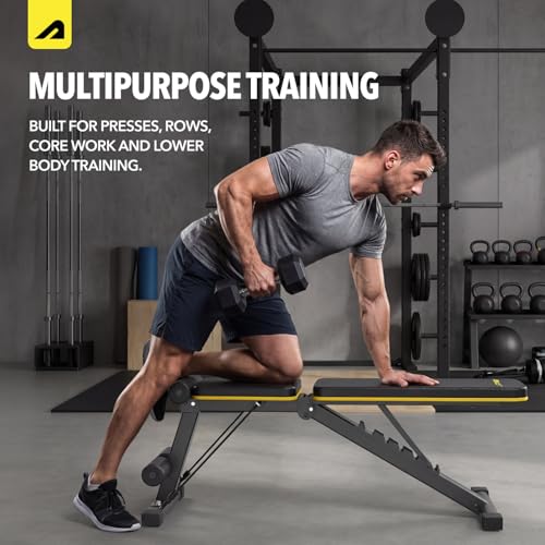 Image of Boldfit Gym Bench for Home, Heavy Duty Commercial Grade Adjustable Weight 250kg Capacity, Foldable Multi-Position Incline /Decline /Flat Bench with Leg Developer, Full Body Strength Training Equipment