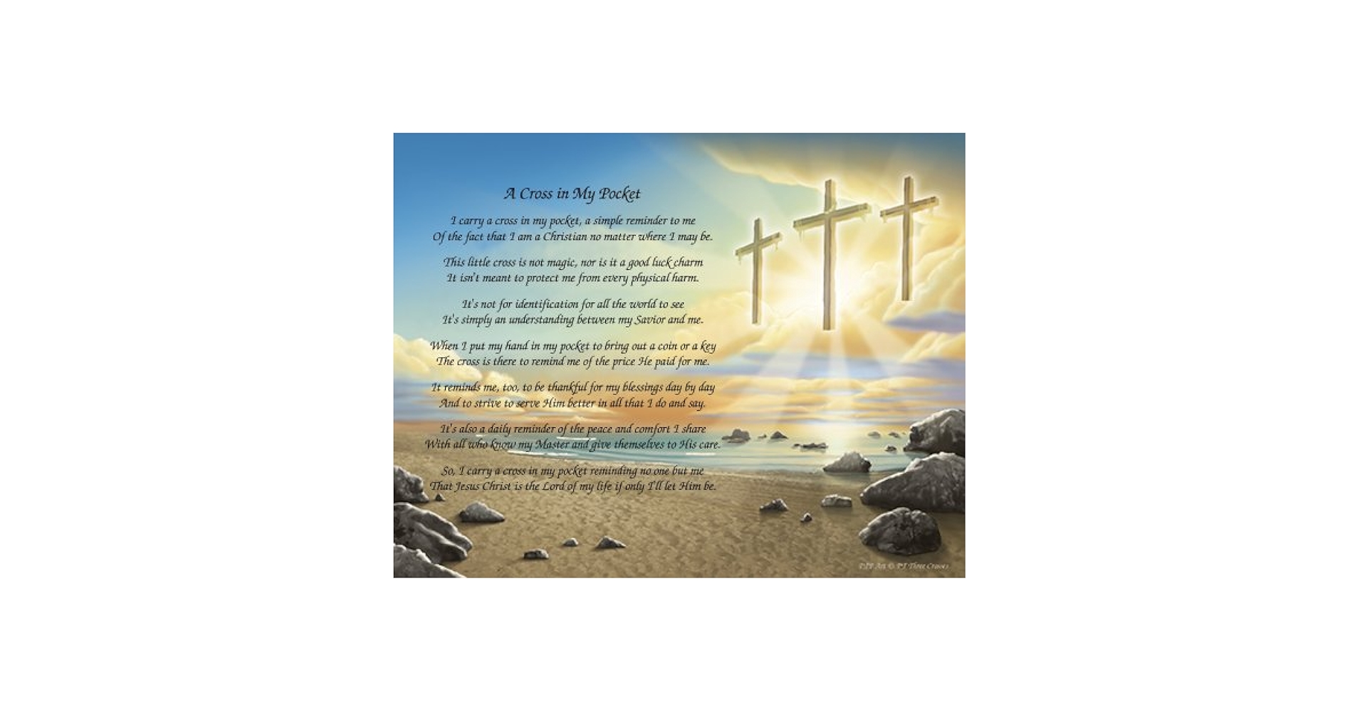 amazon-com-personalized-poetry-gift-a-cross-in-my-pocket-on-three-crosses-background-home-kitchen for Free Printable Cross In My Pocket Poem Amazon.com: Personalized Poetry Gift