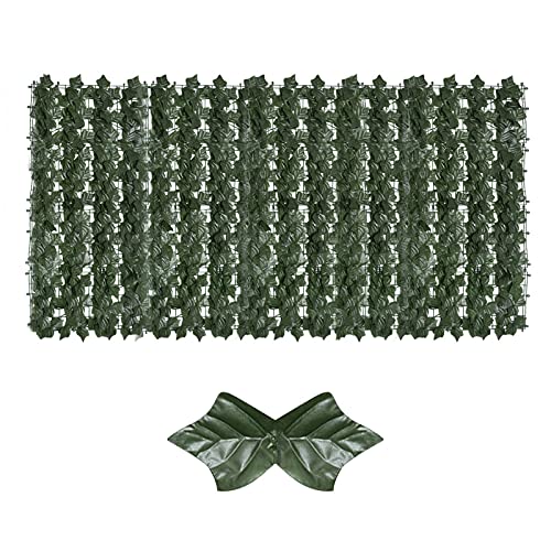 INPETS Clôture de confidentialité en Feuilles artificielles, Rouleau de clôture en Treillis Extensible en Feuille de Lierre de 1 x 3 m, Protection Contre Les UV
