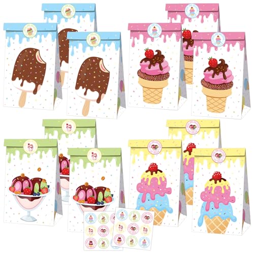 Bolsitas cumpleaños de helado para fiestas y regalos de niños