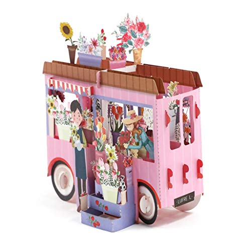 DEARLOYEA Boia cartões pop-up 3D cartões postais convites envelope festa de aniversário