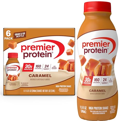 Premier Protein 30g High Protein Shake, Caramel, 6 Pack - image 1