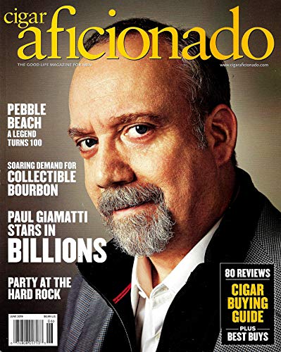 Cigar Aficionado Magazine June 2019 PAUL GIAMATTI Cover, Pebble Beach, Collectible Bourbon